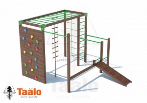 Детские игровые площадки TAALO из лиственницы - Спортивная конструкция серия US 6.1 для зон общественного пользования