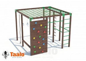 Детские игровые площадки TAALO из лиственницы - Спортивная конструкция серия US 6.2 для зон общественного пользования
