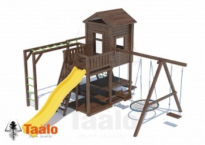 Детские игровые площадки TAALO из лиственницы - Игровой комплекс Серия С3 модель 2