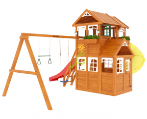 Детские площадки для девочек - Детская площадка IgraGrad Клубный домик 3 с трубой Luxe