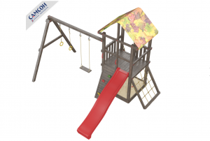 Детские игровые комплексы Самсон - СИБИРИКА ЛАЙТ детская деревянная площадка