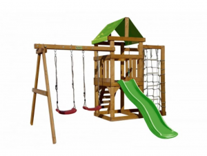 Уличные игровые комплексы для дачи - Детская игровая площадка с горкой и качелями Babygarden Play 9