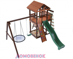 Детские комплексы с качелями - Игровая детская площадка Домовенок Терасса
