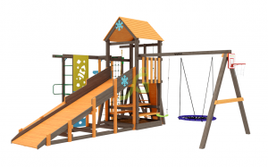 Детские комплексы с качелями - Детская площадка с зимним модулем IgraGrad Спорт 1