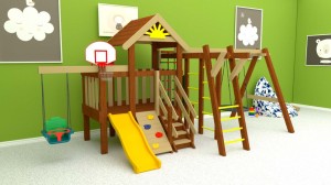 Детские спортивные комплексы для дома - Детская площадка для малышей Baby Mark 5