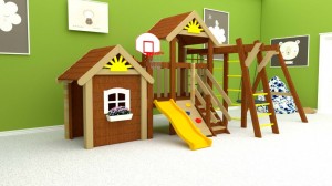 Комплексы и площадки для дома - Детская площадка для малышей Baby Mark 6