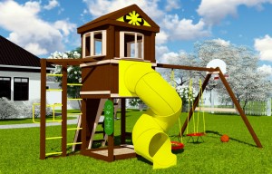 Детские площадки с домиком - Детская площадка "Аризона 11"