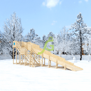 Деревянные зимние горки - Зимняя горка "IgraGrad Snow Fox", скат 10 м, без окраски