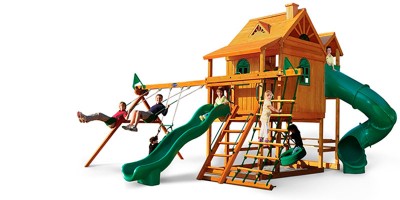 Смотреть все детские комплексы - Игровая площадка с двумя спусками «Горный дом Делюкс»