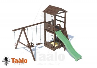Детские игровые площадки TAALO из лиственницы - Серия А2 модель 2, детская игровая - спортивная конструкция