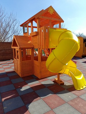Товары - Детская площадка для дачи "Клубный домик 3 с трубой"
