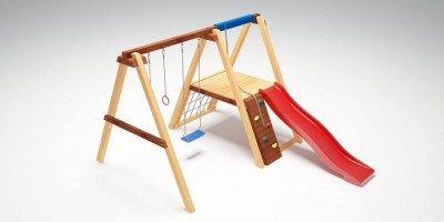 Детские площадки без песочницы - Детский деревянный домик "Савушка 1"