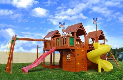 Уличные игровые комплексы для дачи - Игровой комплекс Замок Камелот Макси