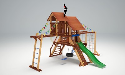 Детские площадки с балконом - Игровой комплекс Савушка Lux - 10
