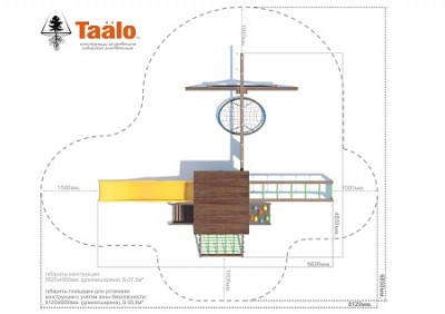 Детские игровые площадки TAALO из лиственницы - Игровой комплекс A3 3/1
