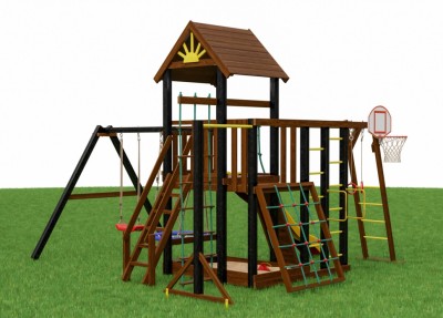 Детские комплексы с горкой - Детская игровая площадка для дачи МАРК 5