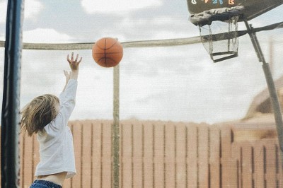 Товары - Батут с сеткой (3,66) и с баскетбольным кольцом HASTTINGS 12 ft AirGame Basketball