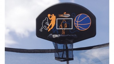 Товары - Батут с сеткой и с баскетбольным кольцом HASTTINGS 15 ft AirGame Basketball 4.6