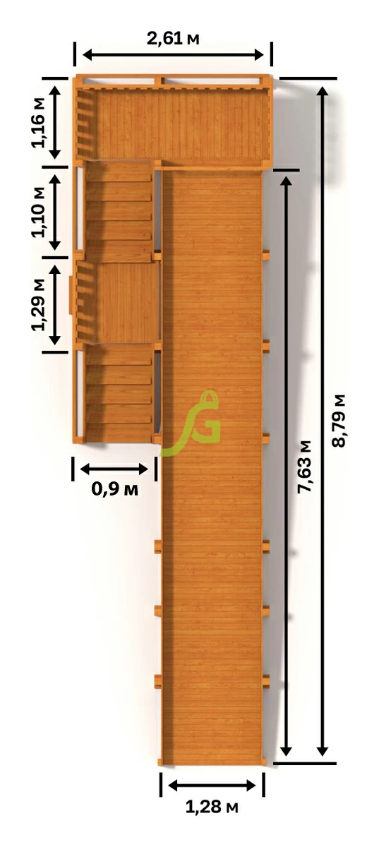 Товары - Зимняя горка Snow Fox  8 м
