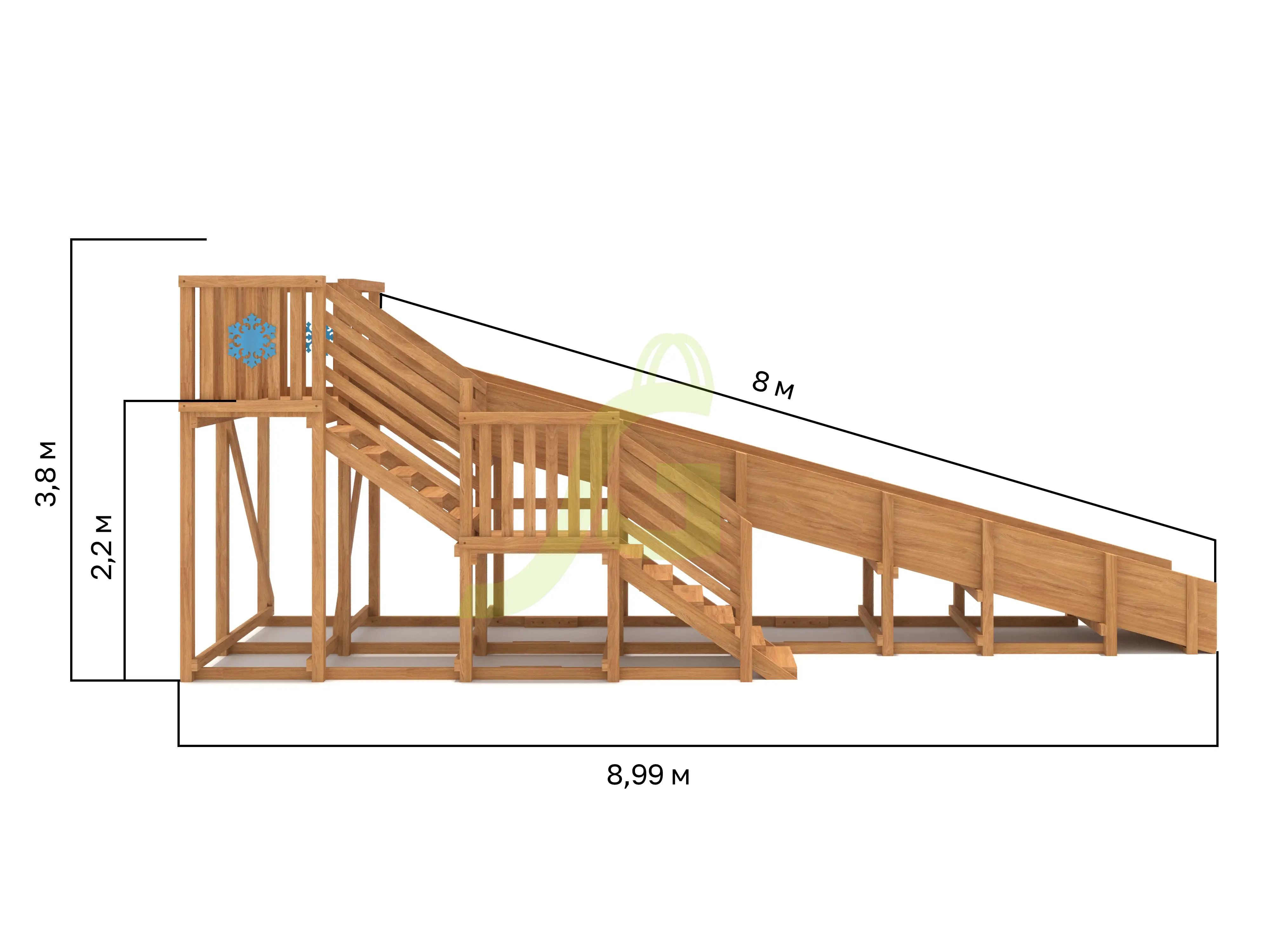 Товары - Зимняя горка Snow Fox  8 м