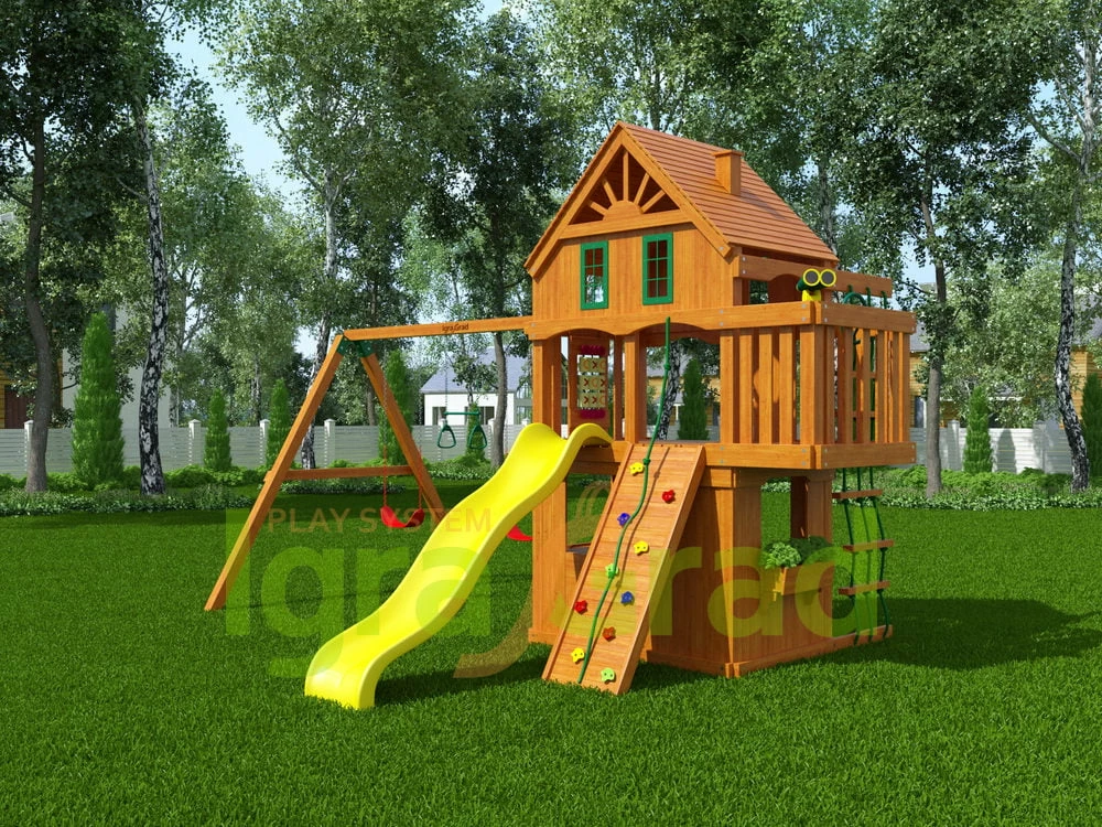 Товары - Деревянная детская площадка для дачи "Шато 2"