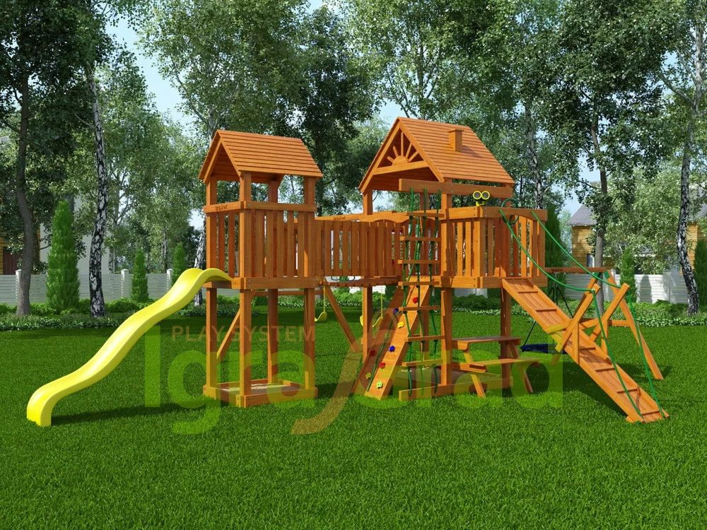 Товары - Деревянная детская площадка для дачи "Моряк" (Дерево)