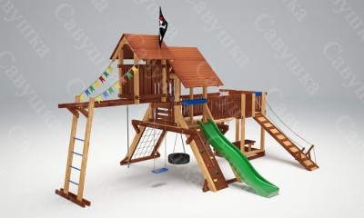 Детские площадки с двумя  башнями - Савушка «‎Lux-12»‎