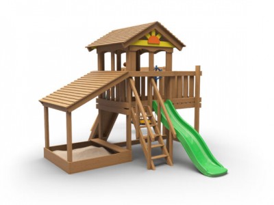 Детские площадки с домиком - Детский городок Выше Всех Смарт 4