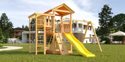 Уличные игровые комплексы для дачи - Детская площадка Савушка Мастер-3 с гнездом 1м