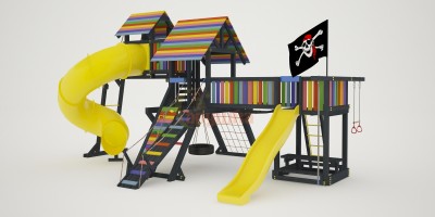 Уличные игровые комплексы для дачи - Детская площадка Савушка 8 (BLACK)