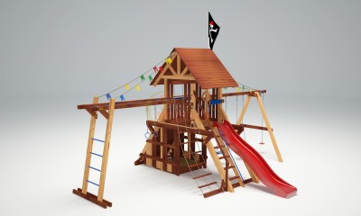 Детские площадки с домиком - Детская игровая площадка Савушка Люкс 4