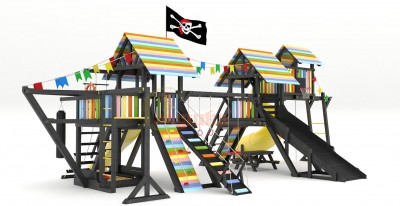 Детские игровые комплексы ПРЕМИУМ - Детская площадка Савушка 9 (BLACK)