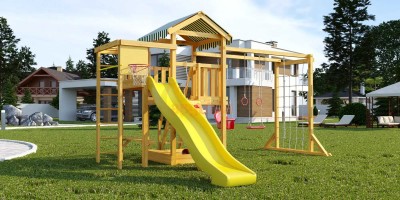 Смотреть все детские комплексы - Детская площадка Савушка Мастер 4 Plus (горка 3 метра)