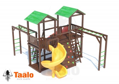 Детские игровые площадки TAALO из лиственницы - Серия D модель 1, детская игровая конструкция
