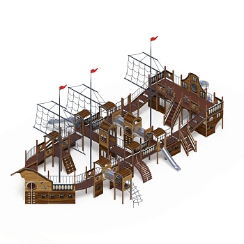 Детские площадки Корабль - Баркетина -2 Игровая площадка Морской стиль