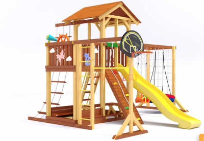 Детские игровые комплексы ПРЕМИУМ - Детская площадка Савушка 15 COMFORT Plus