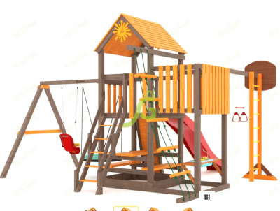 Товары - Детская площадка IgraGrad Панда Фани с балконом мод.1