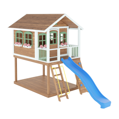Детские площадки с домиком - Детский деревянный домик Вилла 2