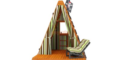 Деревянные детские площадки - Детский игровой комплекс для дачи Савушка База-3 с креслом
