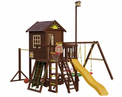 Детские площадки с домиком - Игровой комплекс Mark house 3