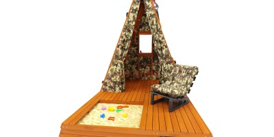 Деревянные детские площадки - Детская площадка для дачи Савушка База-4 (милитари) с креслом
