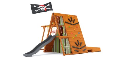 Деревянные детские площадки - Детская площадка для дачи Савушка База-5