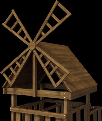 Комплектующие для детских площадок - Дополнительная опция крыша деревянная для Мельницы