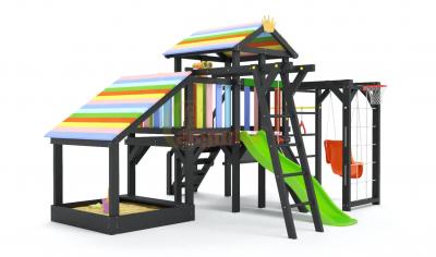 Детские комплексы для малышей - Детская площадка Савушка 10 (BLACK)