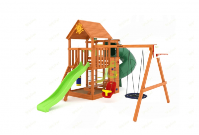 Смотреть все детские комплексы - Детская площадка Крафт Pro 3 с трубой-2