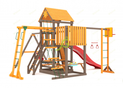 Товары - Детская площадка IgraGrad Панда Фани с балконом мод.2