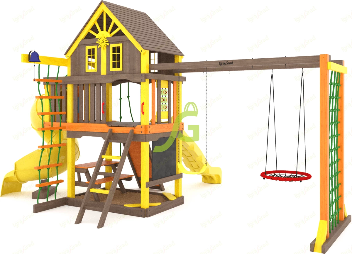 Смотреть все детские комплексы - Детская площадка IgraGrad Шато с трубой (Домик) мод.2