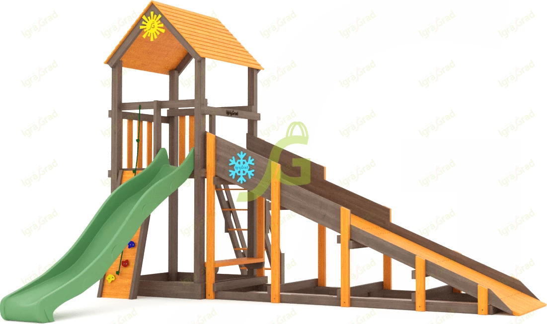 Детские площадки ИграГрад - Всесезонная площадка IgraGrad С Tower со скалодромом SF2