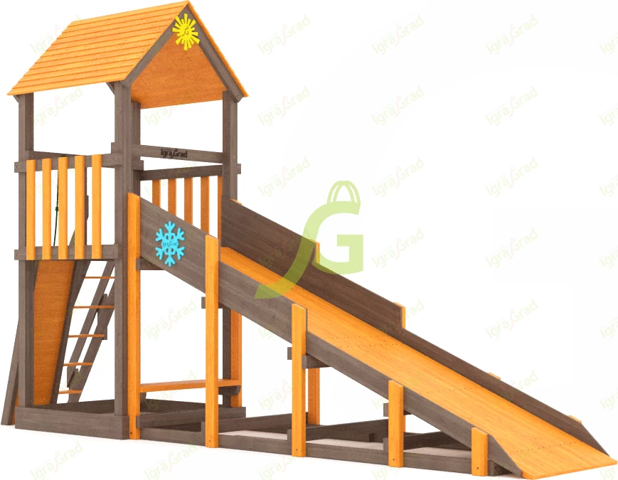 Детские площадки ИграГрад - Всесезонная площадка IgraGrad С Tower со скалодромом SF1