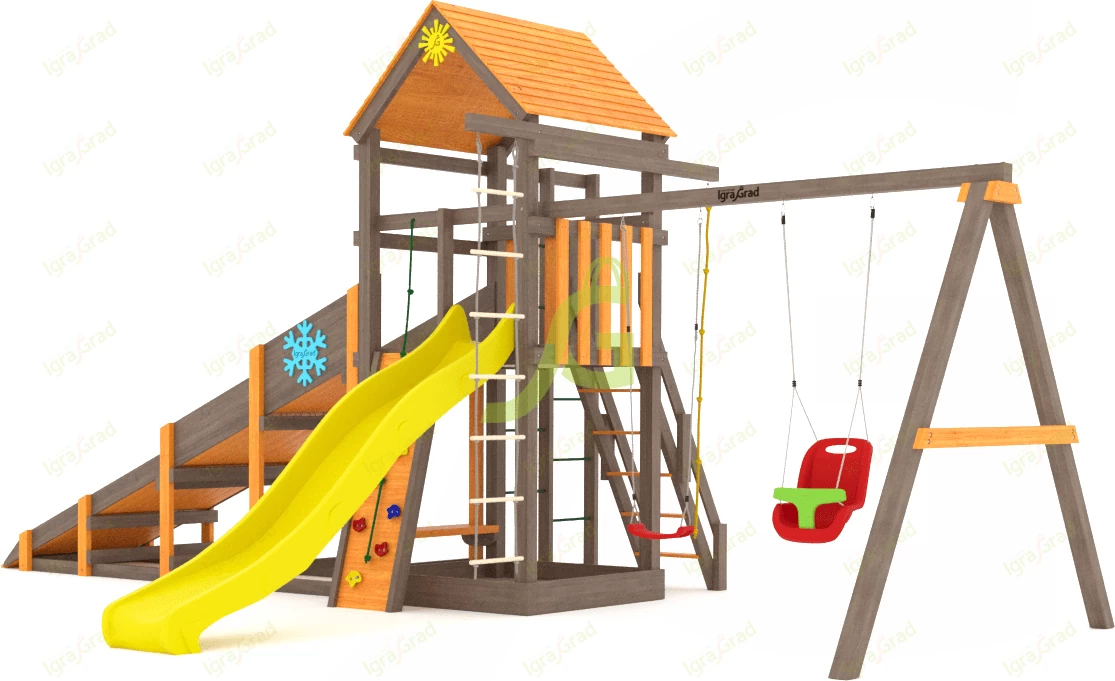 Детские площадки ИграГрад - Всесезонная площадка IgraGrad С Fort с сеткой SF1
